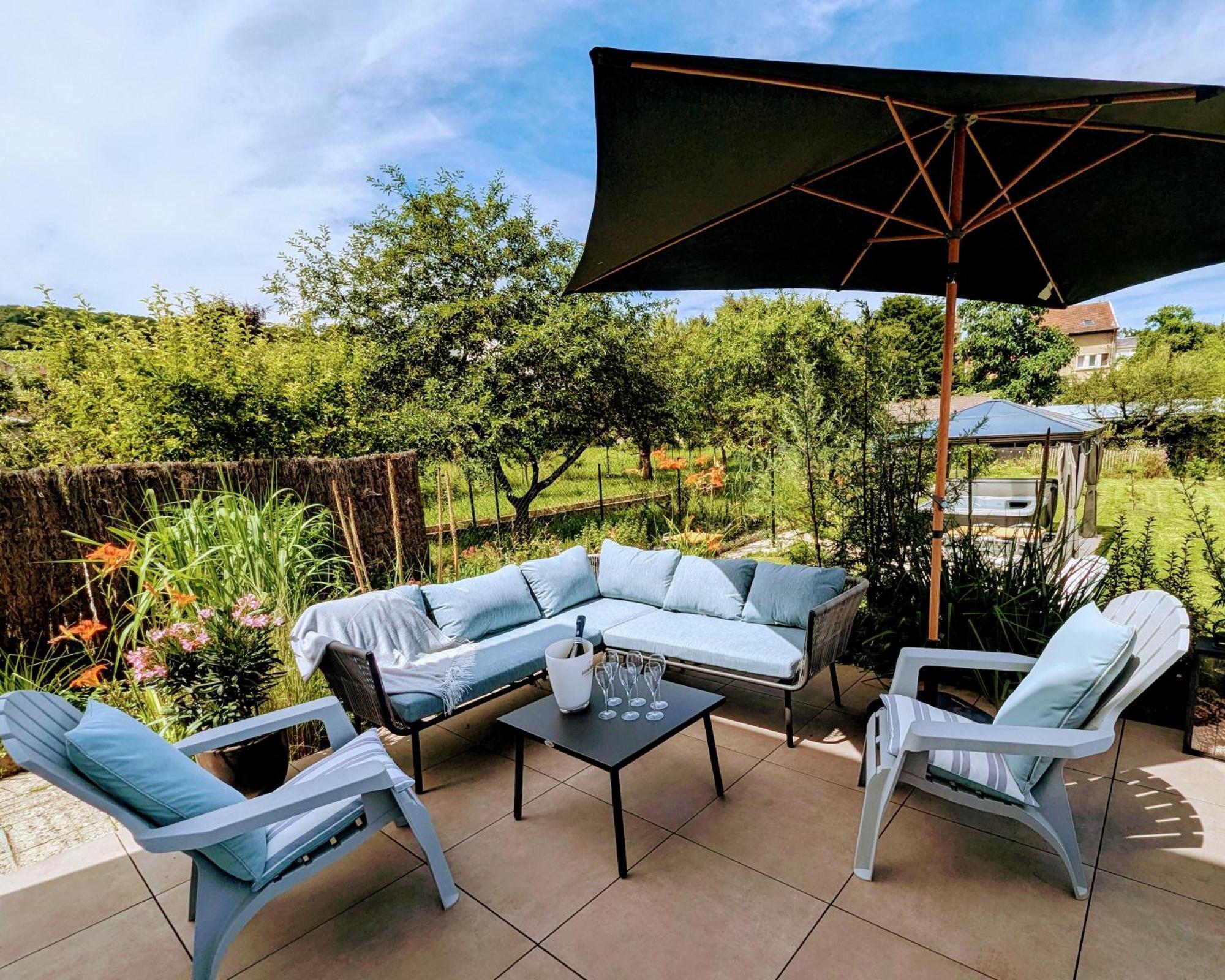 Le Cemarose: Spa, Jardin, Terrasse Et Jolie Vue Au Coeur D'Epernay Exterior photo